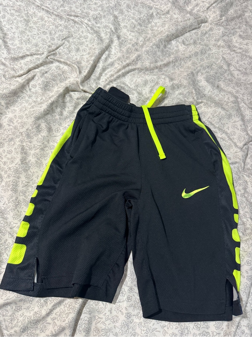 Nike Black Shorts with Neon Green Accents